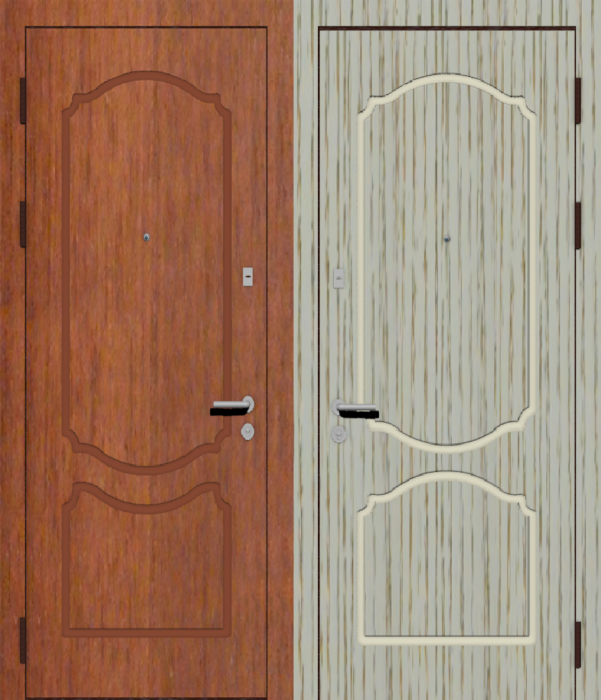 Металлическая дверь с отделкой МДФ Шпон